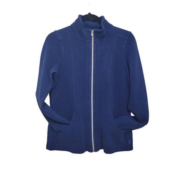 Tommy Bahama Navy Cardigan Jacket Small Minimalist Zipper - Picture 5 of 11